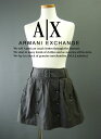 6227新品★アルマーニエクスチェンジ ARMANI EXCHANGE★A|X デザインフレアースカート★グレー★2★WOMENS★