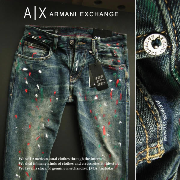 6964-5新品★アルマーニエクスチェンジ ARMANI EXCHANGE★A|X ヴィンテージデニム2608 SLIM FIT★MENS　ジーンズ
