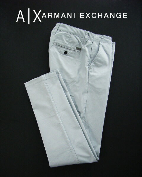 7362新品★アルマーニエクスチェンジ ARMANI EXCHANGE★A|X デザインプレートロゴパンツ2723★グレー系★29R★MENS★