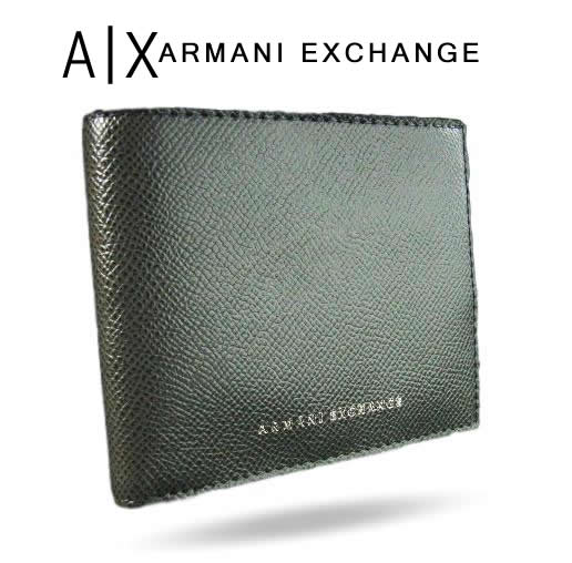 アルマーニ 7376新品★アルマーニエクスチェンジ ARMANI EXCHANGEA｜X 牛革二つ折り財布2701★グレー★MENS