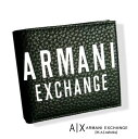 9417新品★アルマーニエクスチェンジ ARMANI EXCHANGEA|X ロゴ二つ折り財布3203★黒★MENS