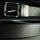 8999-9005新品★アルマーニエクスチェンジ ARMANI EXCHANGE★A|X本革リバーシブルロゴロゴベルト3111★紺/黒★MENS★