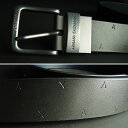 8999-9005新品★アルマーニエクスチェンジ ARMANI EXCHANGE★A｜X本革リバーシブルロゴロゴベルト3111★紺／黒★MENS★