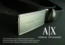 6623-5新品★アルマーニエクスチェンジ ARMANI EXCHANGE★A|Xプレートバックル牛革ベルト★黒★WOMENS★