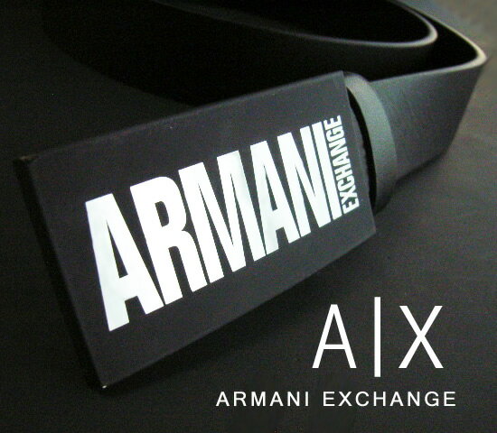 6967新品★アルマーニエクスチェンジ ARMANI EXCHANGE★A｜Xデザインバックル付ベルト2602★黒★30★MENS★訳有品