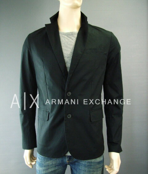 7160-2新品★アルマーニエクスチェンジ ARMANI EXCHANGE★デザインジャケット2602★黒★MENS★