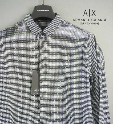 エンポリオ・アルマーニ 9754-5新品★アルマーニエクスチェンジ ARMANI EXCHANGE★ロゴロゴシャツ3316★黒系白★MENS★