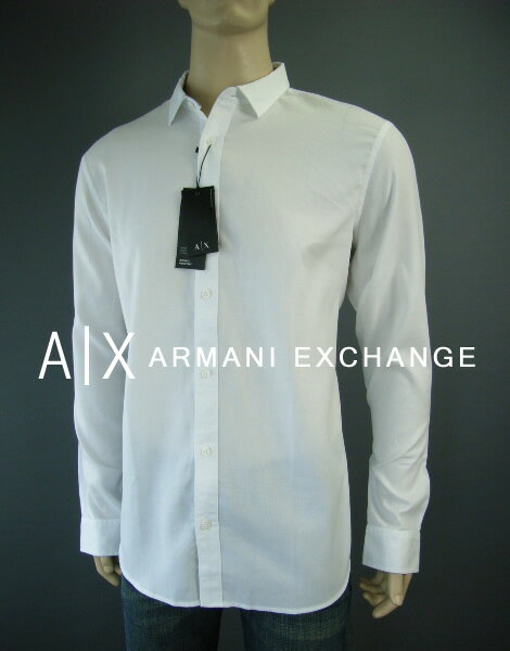 エンポリオ・アルマーニ 7432-50新品★アルマーニエクスチェンジ ARMANI EXCHANGE★デザインシャツ2706★白★MENS★