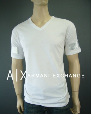 7240新品★アルマーニエクスチェンジ ARMANI EXCHANGE★袖ロゴVネックTシャツ2606★白★XXL★MENS★大きいサイズ