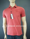 7267新品★アルマーニエクスチェンジ ARMANI EXCHANGE★A|X胸ロゴポロカットソー2615★サーモンピンク★XS★MENS★(4)