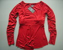 438新品★アルマーニエクスチェンジ ARMANI EXCHANGE★スクエアデザインチュニック★赤★XS★WOMENS★(4)