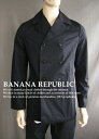 バナナリパブリック 885-7新品★バナナリパブリック BANANA REPUBLIC★コーティングダブルジャケット★黒★MENS