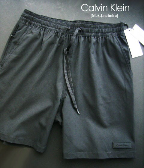 441-9新品★カルバン・クライン Calvin Klein★ロゴ水着短パン3308★黒★MENS