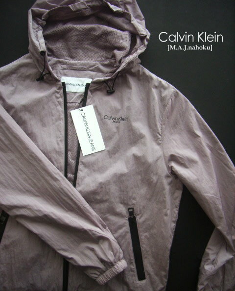 カルバン・クライン 357-63新品★カルバン クライン　Calvin Klein★ナイロンジップジャケット3204★サーモンピンク★MENS