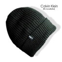 367新品★カルバン・クライン　Calvin Klein★リブニット帽3201★黒★ONESIZE★MENS