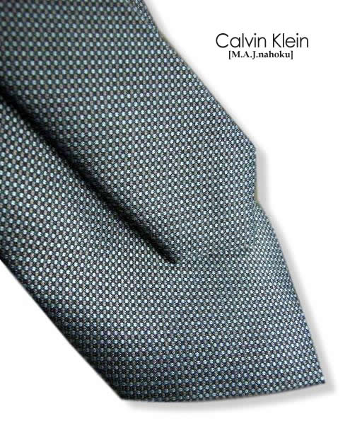 248新品★カルバン・クライン　Calvin Klein★★　ネクタイ　★★青グレー系★MENS