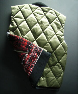 7923新品★ディーゼル DIESEL★ダウンニットベストジャケットI123★黒赤カーキ★M★MENS★