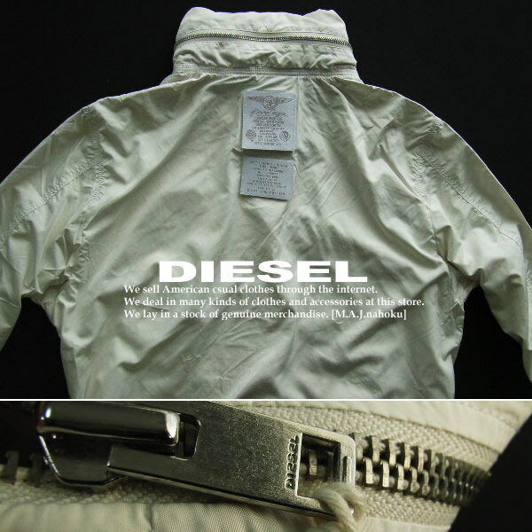 5337新品★ディーゼル　DIESEL★フライトジャケット★オフホワイト★M★サンプル品★MENS★