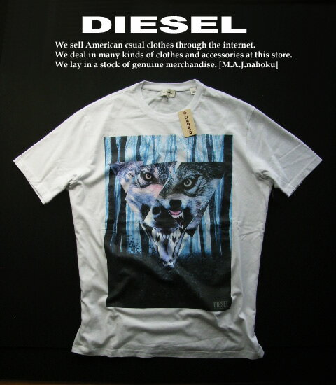 ディーゼル Tシャツ メンズ 5881-5新品★ディーゼル　DIESEL★デザインTシャツ2508★白系★MENS★