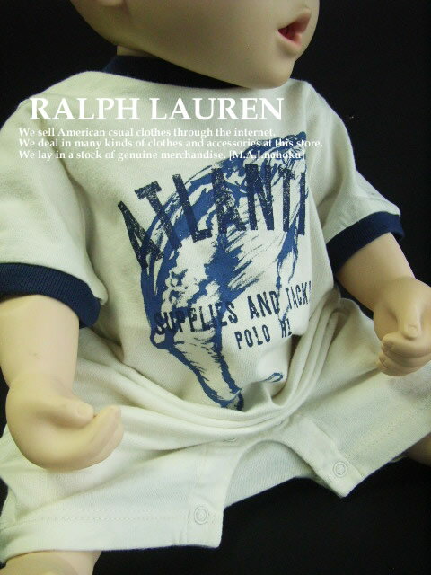 1266新品★ラルフローレン RALPH LAUREN ★babyオール★オフホワイト★6M★ベビー