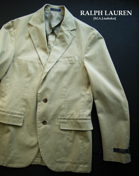 1518新品★ラルフローレン RALPH LAUREN★コットンジャケットG104★ベージュ★36S★MENS★