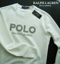 1972-3新品★ラルフローレン RALPH LAUREN★ロゴプリントトレーナーK223★白★MENS★