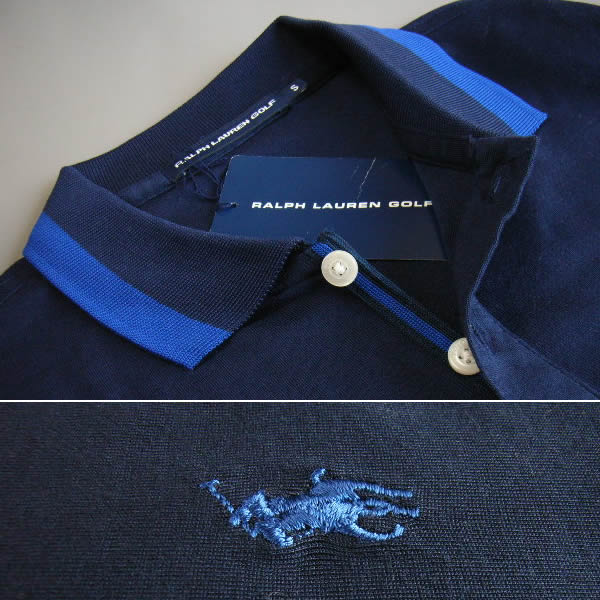 826新品★ラルフローレン RALPH LAUREN★GOLF 胸ロゴ長袖ポロカットソー★紺★S★WOMENS★