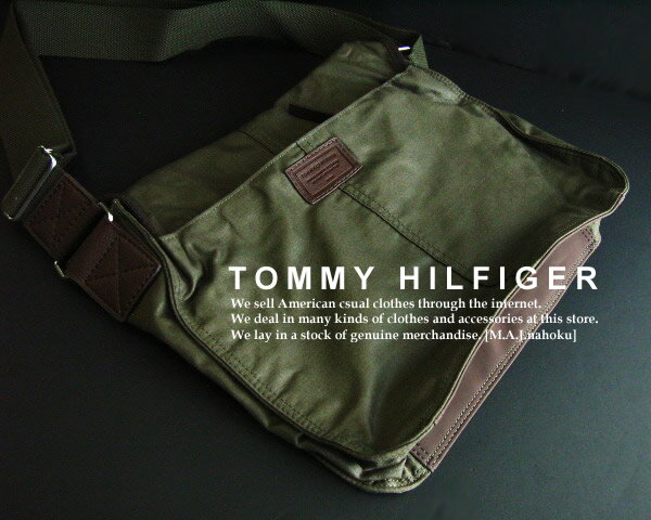 640新品★TOMMY HILFIGER トミー ヒルフィガー★ショルダーバック804★カーキ★