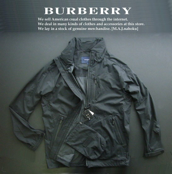 3673新品★バーバリー BURBERRY★GOLF前開ジップジャケット★黒★2★MENS