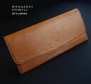 1024訳有・新品★マーガレット・ハウエル MARGARET HOWELL★本革長財布352★ダークベージュ★WOMENS