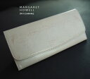 1027訳有・新品★マーガレット・ハウエル MARGARET HOWELL★本革長財布355★オフベージュ★WOMENS