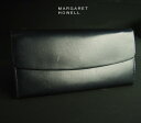 1040訳有・新品★マーガレット・ハウエル MARGARET HOWELL★本革長財布367★紺★WOMENS