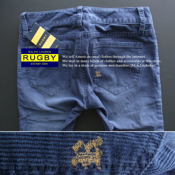 2718新品★ラルフローレン RALPH LAUREN★RUGBYヴィンテージコーデュロイパンツ★紺系★0★WOMENS★