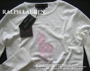 2065新品★ラルフローレン RALPH LAUREN★PINK ピンクポニー ロンT★白★L★WOMENS★