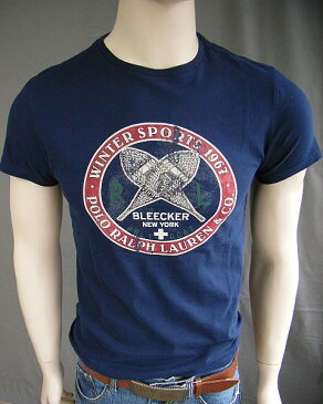 660新品★ラルフローレン RALPH LAUREN★ヴィンテージロゴプリントTシャツ★紺★S★MENS★