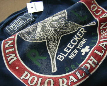 660新品★ラルフローレン RALPH LAUREN★ヴィンテージロゴプリントTシャツ★紺★S★MENS★