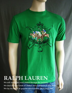1231新品★ラルフローレン RALPH LAUREN★プリントTシャツ★緑★MENS:M相当★