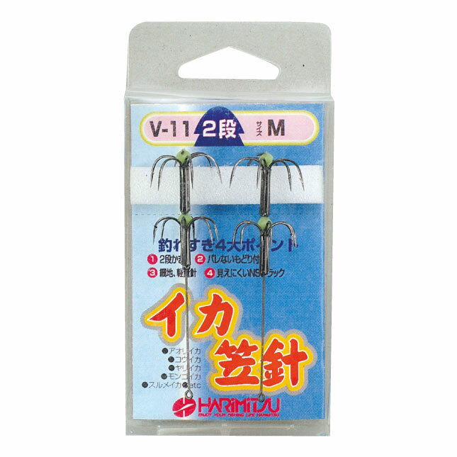 乐天商城 - HARIMITSU(ハリミツ) V-11 イカ笠針2段 M仕掛け