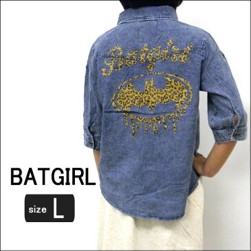 BATGIRL 裾結び デニムシャツ 77731NX L 七分袖 レディース シャツ バットガール デニム e5r yob2102