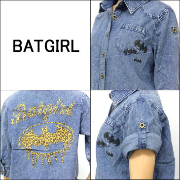 BATGIRL 裾結び デニムシャツ 77731NX L 七分袖 レディース シャツ バットガール デニム e5r yob2102