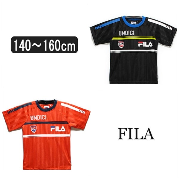 男の子 半袖 Tシャツ D1600 フィラ 半袖Tシャツ 05黒 15オレンジ 140cm 150cm 160cm FILA 子供服 こども 男の子 キッズ ジュニア 半袖 ra-k zk009 yob1910