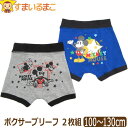 下着 男の子 キャラクター ボクサーブリーフ 2枚組 100cm 110cm 120cm 130cm ミッキー set1012 Disney ディズニー メール...