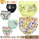 下着 女の子 ジュニア キャラクター ショーツ 2枚 セット 140cm 150cm スヌーピー チップ&デール ミニー set1322 Disney ディズニ...