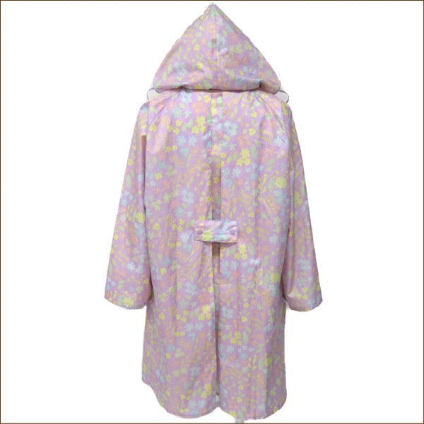 女の子総柄031レインコートランドセル対応110cm120cm130cm140cm150cmフラワーユニコーンk0634メール便は送料無料♪子供服キッズジュニアレイングッズレインウェアリュック雨具レインウェアカッパ新学期準備