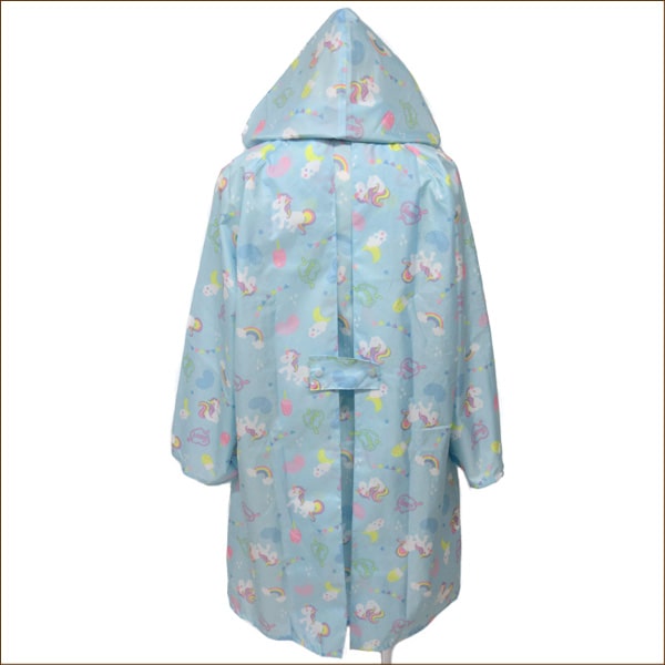女の子総柄031レインコートランドセル対応110cm120cm130cm140cm150cmフラワーユニコーンk0634メール便は送料無料♪子供服キッズジュニアレイングッズレインウェアリュック雨具レインウェアカッパ新学期準備