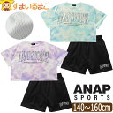 ジャージ キッズ 半袖 上下 セット メッシュ 女の子 Tシャツ ショートパンツ マーブル 140cm 150cm 160cm E2531A ANAP SPORTS アナップ メール便は送料無料 子供服 ジュニア 半袖Tシャツ 短パン 半T 2点セット 上下セット セットアップ ダンス スポーツ