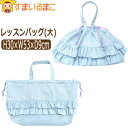 レッスンバッグ大 撥水 マチ付き 巾着 女の子 フリル069 フリル b0631 メール便は送料無料 キッズ ジュニア 子供 手提げかばん レッスンバック カバ...