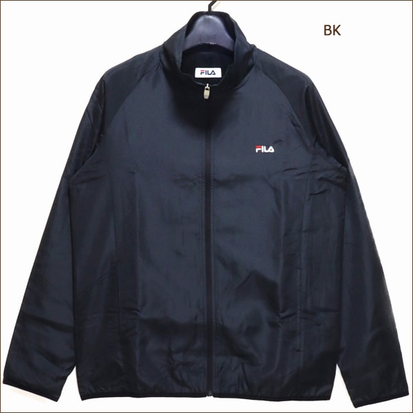 FILA 裏トリコット ウインドブレーカー ジャケット M L LL BK NV CGY ROY 449-317 フィラ メンズ 紳士 男性 長袖 トップス ジップアップ あったか フルジップ ライトアウター アウター ジャンパー 上着 羽織