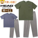 【在庫限り】 パジャマ メンズ ルームウェア 上下 セット 半袖 Tシャツ パンツ M L LL 311714 HEAD ヘッド メール便は送料無料 男性 紳士...