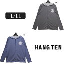 【在庫限り】 メンズ HANG TEN 長袖 UVパーカー L LL BK NV 426-350 ハンテン 大きいサイズあり 紳士 トップス パーカー 無地 ワ...